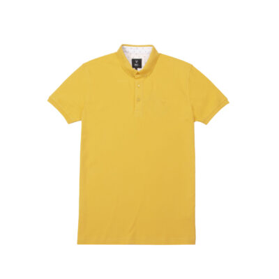 تی شرت آستین کوتاه یقه پولومردانه زرد 817105
