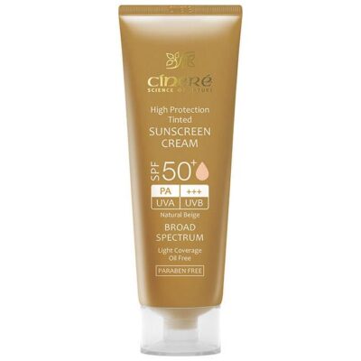 کرم ضد آفتاب رنگی سینره طبیعیSPF50 – مناسب انواع پوست